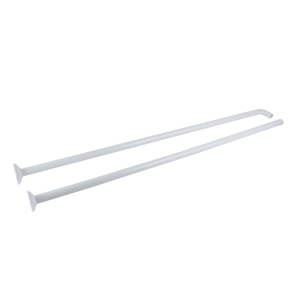 Bară de colț din inox pentru perdea duș 80x80 cm, albă